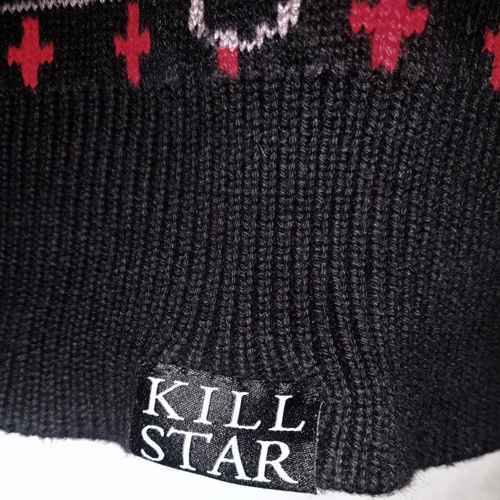 KILLSTAR Feline Festive RARE Knit Sweater - Picture 3 of 4